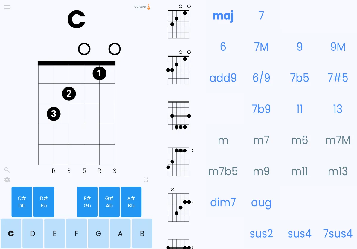 Le même écran sur tablette